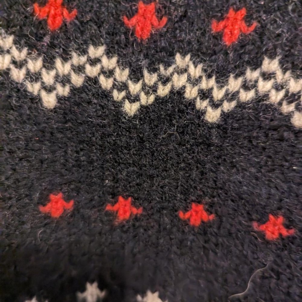 J. CREW Fair Isle Crew Neck Ski SWEATER 100% Wool Cabincore Country  Size M - Picture 6 of 7
